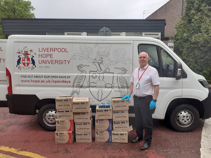 PPE being delivered via Hope delivery van