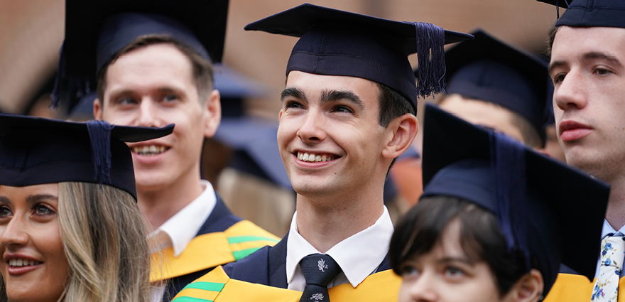 Students in Graduation attire