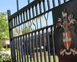 Hope gates with a blue sky in the background