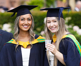 Students celebrating at graduation ceremony