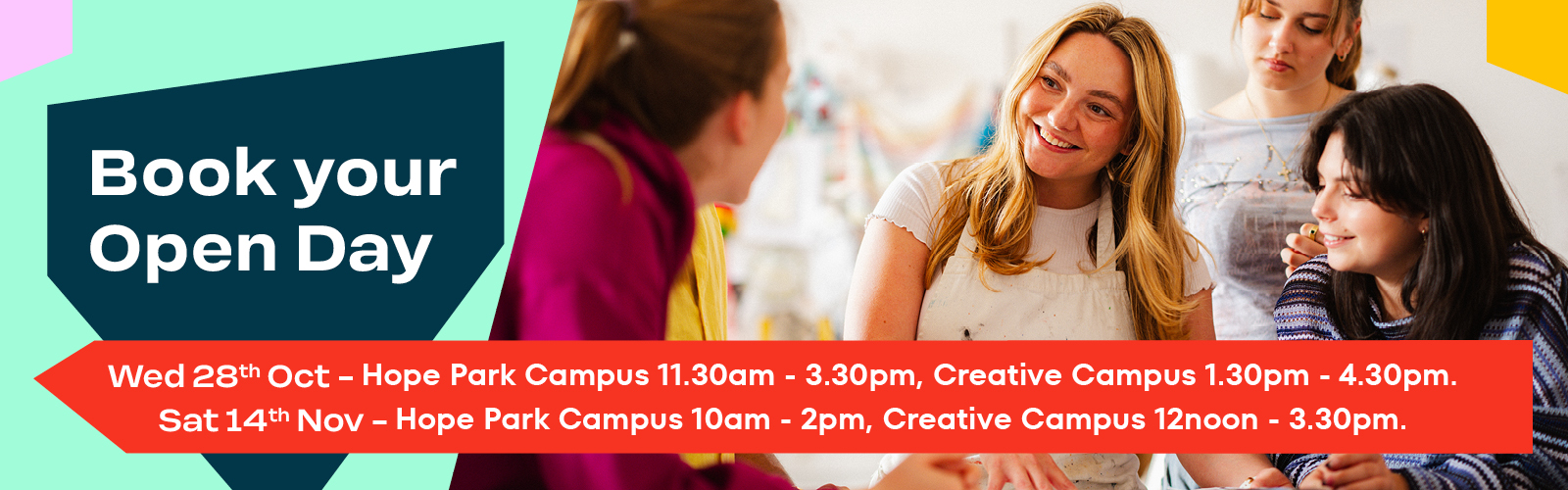 Book your Open Day for Wednesday 28th October or Saturday 14th November 2026