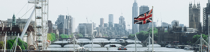 Skyline of London, featuring the London eye and Big Ben