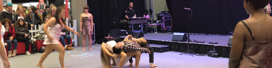 People performing at an event