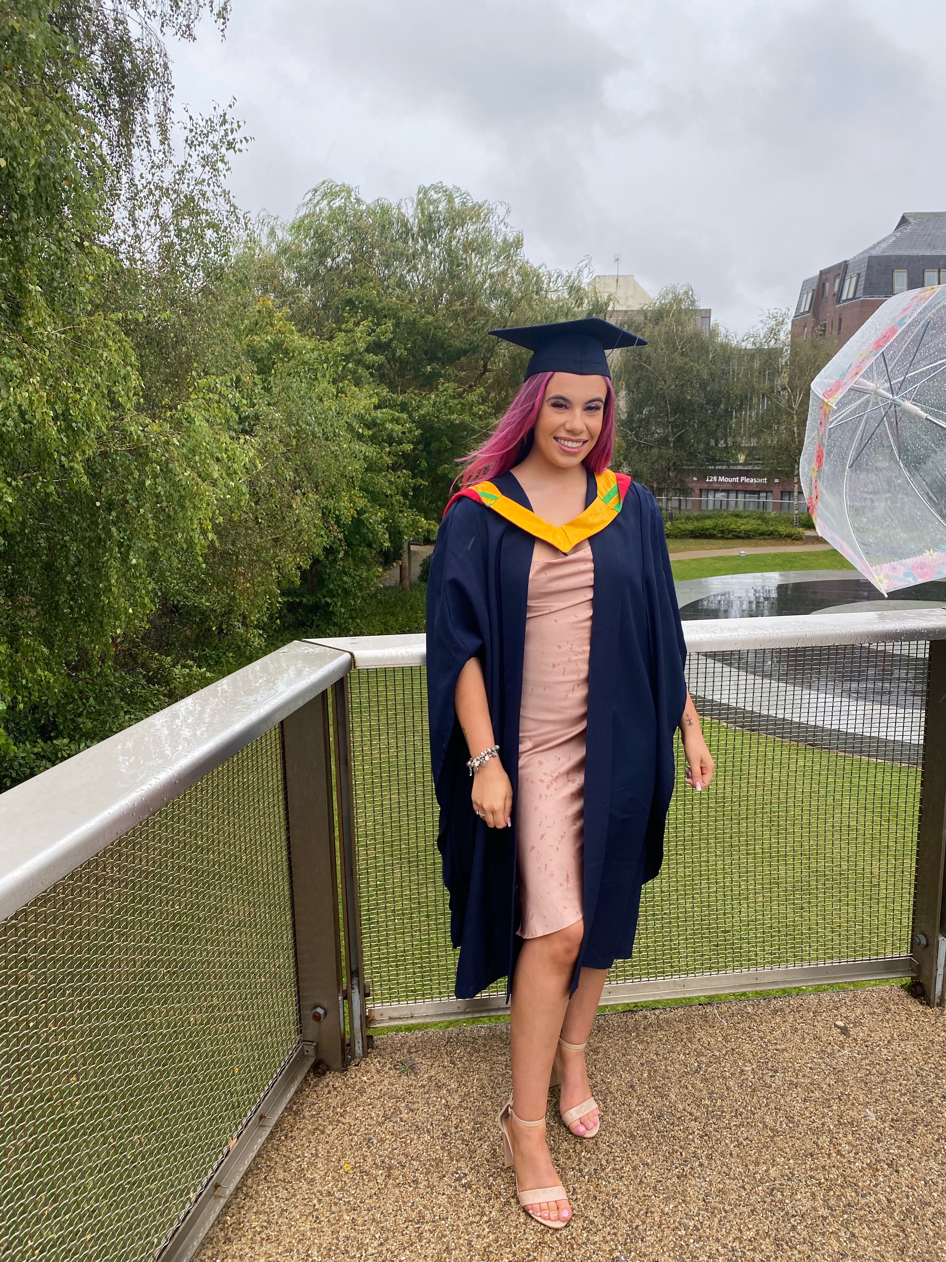 aimee fletcher enjoying her graduation