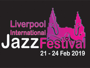 black background with purple jazz festival letters