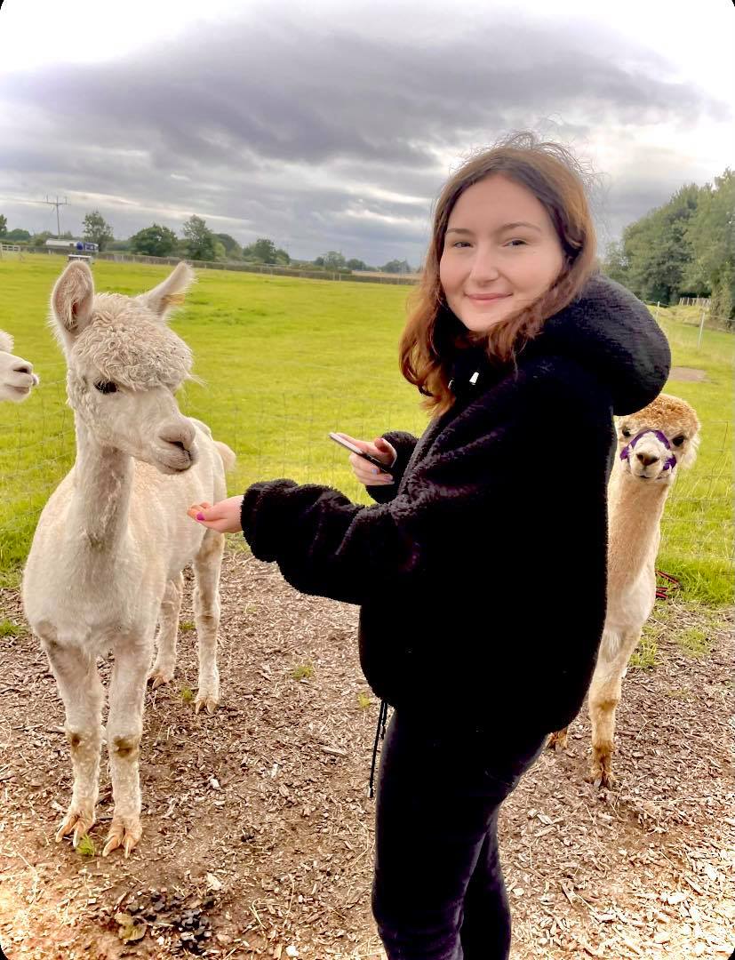 Mia with Alpaca