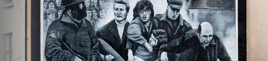 Mural of Bloody Sunday conflict
