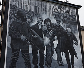 Mural of Bloody Sunday conflict