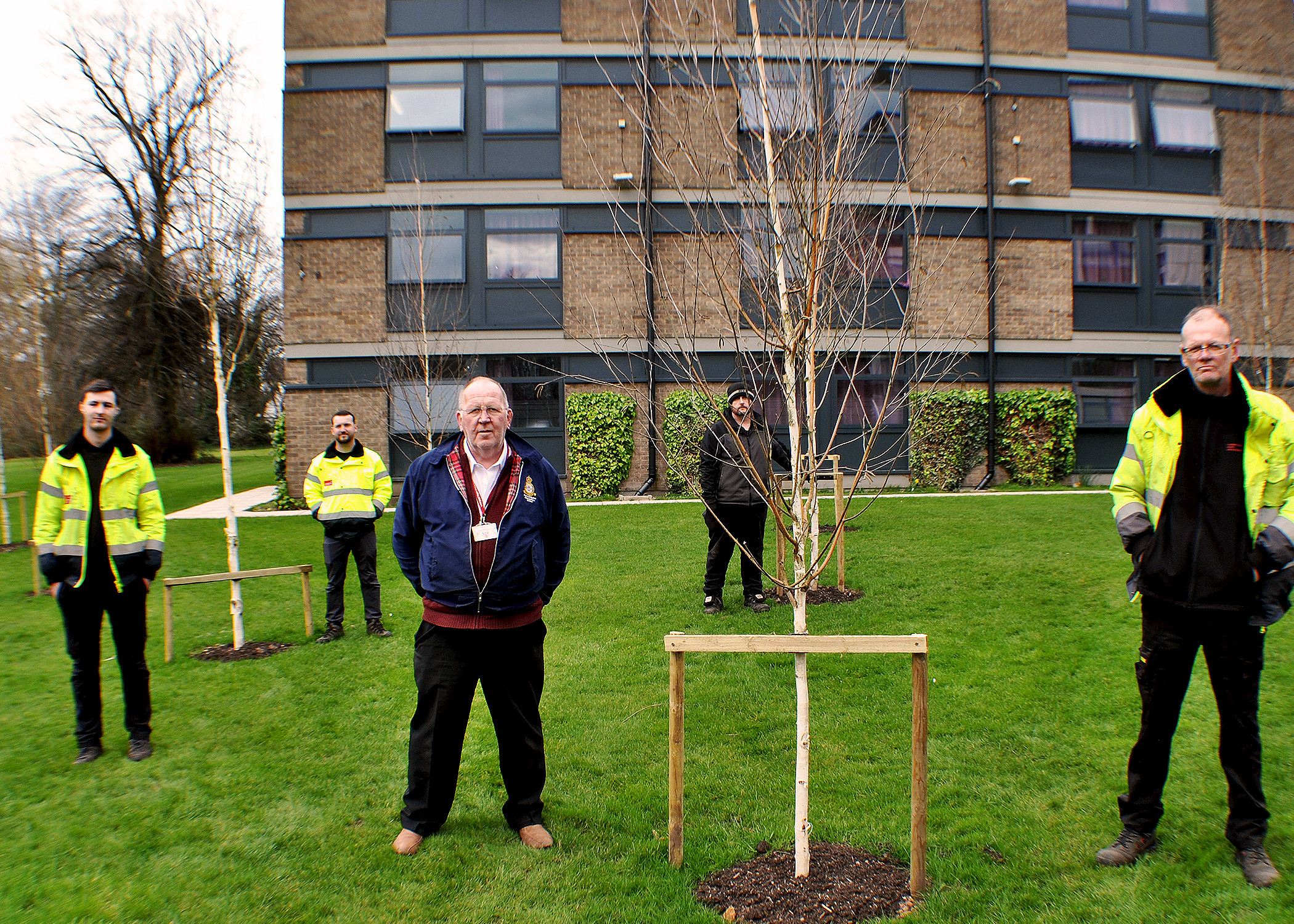 hope garden team with new trees