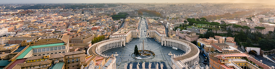 Aerial shot of the Vatican in Vatican City