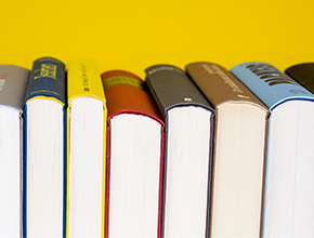 Books on a shelf