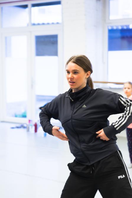 Ruth Spitzlei in a dance studio