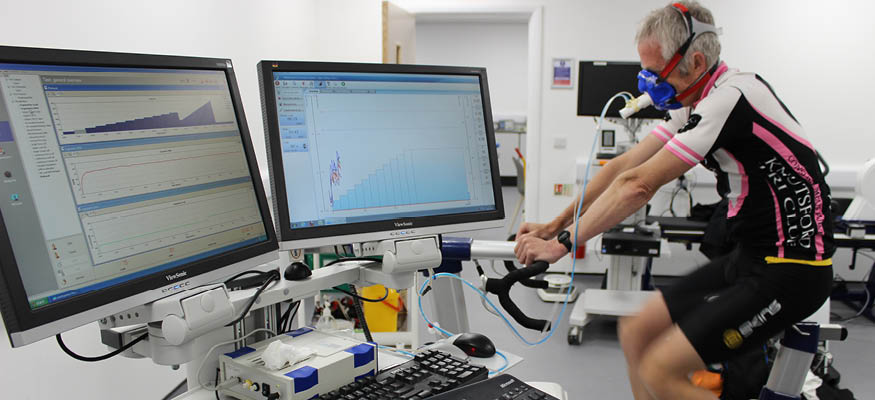 Tri-athlete during testing