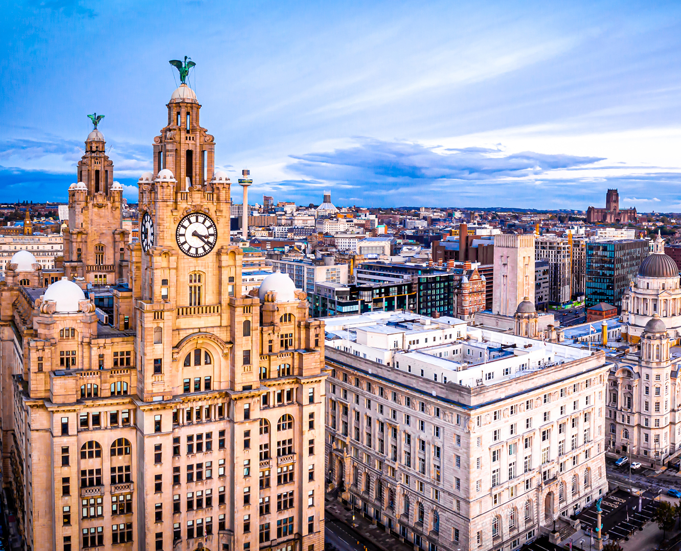 Skyline of the city of Liverpool